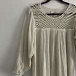 Antik Batik Short Flowing Openwork Dress Usher Size XS Bohemian Lagenlook Cream Photo 2