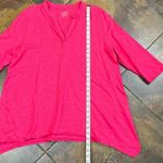 Chico's Chico’s Pink Notch V-neck 3/4 Sleeve Tunic Top 4 XXL Photo 4