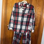 Victoria's Secret EUC Victoria’s Secret Flannel Pajama Set, Red, White, Green Plaid, Small Photo 6