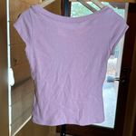 Be cool  Y2K Boatneck Cap Sleeve Pink Embroidered Floral Top Size Small Photo 3