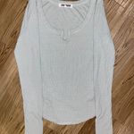 Joah Brown Josh Brown Classic Henley Long Sleeve Top in Steel, Size S/M, Vintage T-Shirt Style Photo 3