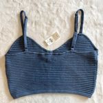 Aerie NWT  Blue Cropped Sweater Corset Tank - Size: Small Photo 5