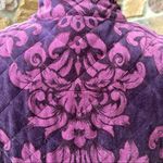 Charter Club  Purple Velour Sleeveless Vest Jacket Photo 10