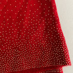 Simply Noelle NEW  women’s‎ red soft knit gold jeweled infinity single loop scarf Photo 2