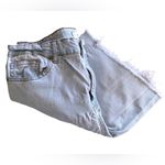 Forever 21 Light Wash Bermuda Blue Distressed Denim Shorts. Photo 11