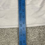 Reformation  Jeans 1/2 Zip Sweatshirt Womens Medium White Blue Cotton Cropped Photo 8