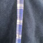 L.L. Bean🦎Plaid Fleece Long Sleeve, Pocket Button Over Coat🌵 Blue Size L Photo 3