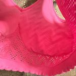 Aerie  Hot Pink Burst Superchill Seamless Pointelle Bra Top Medium NWOT Photo 5