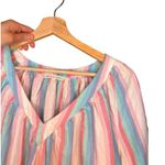 Ophelia & Indigo Edie Top Rainbow Stripe Pink Size M Photo 3