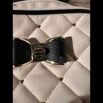 Betsey Johnson Chic Quilted Backpack with Bow Accent and Gold Beading Photo 2
