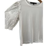 Veronica Beard Coralee Eyelet Puffed Sleeve Top Bright White Size XS Photo 4