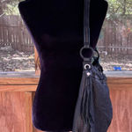 Lucky Brand Women's Large Black Leather Tasselled Shoulder Bag Photo 0