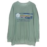 Aerie Oversized River Valley Sage Green Crewneck Sweatshirt M Photo 1