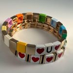 NWOT Roxanne assoulin set of two love heart bracelets Photo 4