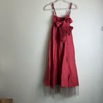 NEW EDDY gavin beaded fringe midi dress in rhubarb Size XS Photo 8