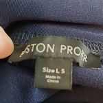 Boston Proper  BEYOND TRAVEL PANT NAVY STRAIGHT LEG STRETCH CORPCORE LARGE SHORT Photo 8