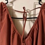 Ophelia Roe Chic Long Sleeve Rust Dress Photo 6