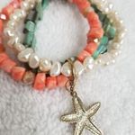 Beachy Stone Stretch Bracelet Orange Photo 2