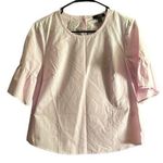 J.Crew  Pink Lavender Bell Sleeves Short Sleeve Blouse Size 6P NWT #0764 Photo 0