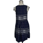 Roxy Womens Argyle Babydoll Mini Dress Swing Skater Boho Peasent Beach M Hippie Photo 3