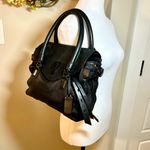 JOY GRYSON Nyla Black Pebbled Leather Satchel Crossbody 💛 Photo 3