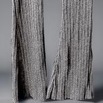 Urban Outfitters NWT Rosie Light Grey Ribbed High-Waisted Kick Flare Pants, Sml Photo 7