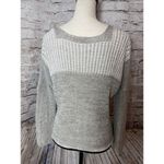 Soft Surroundings  Cross Front Wrap Grey‎ Women’s Sweater Linen Blend Size M Photo 3