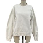 Aritzia Tna Cozy Fleece Perfect Crew Sweatshirt Pullover White Size Large Photo 0