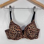 Juicy Couture  Intimates 34B Leopard Print Plunge Push Up Bra Black Straps Photo 1