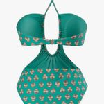 🏷️ One piece bathing suit and Coverup Set Green Floral Size Medium Photo 1