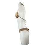 Princess Polly  Gold Metallic Halter Bandeau Bikini Two Piece Swimsuit Size 2/4 Photo 1