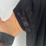 Kenneth Cole New York Black Linen Blend Draped Open Front Cropped Cardigan S Photo 2