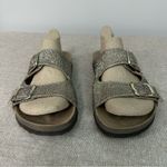 White Mountain  Horizon Sandals Gold Glitter Cork Footbed Two Buckles Size 9.5 Photo 3