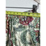 HalfHeart Satin Pants Women Sz M Paisley Kimono M Pull On Lounge White Size M Photo 7