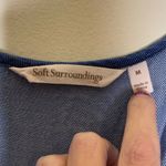 Soft Surroundings  Romper Denim Blue Chambray Culottes Jumpsuit Women Size Medium Photo 3