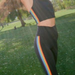 Spiritual Gangster Ada High Waist 7/8 Rainbow Legging - Black XS Photo 0