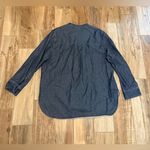 COS  Blue Hidden Button Up High Neck Modest Denim Long Sleeve Photo 2