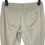 White House | Black Market WHBM SZ 8R Ankle Pants Stretch Pockets Zip-Fly Flat Front Mid-Rise Beige Photo 4