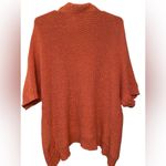 Chico's  Open Front Silk Cardigan Knit Sweater Orange short Sleeve Photo 1