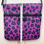Vera Bradley Slim Trim Hipster Crossbody Bag Purple Leopard Spot Faux Leather Photo 5