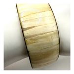Brass mother of pearl vintage bangle bracelet Photo 9