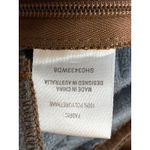 Meshki Women's Brown Fleece Lined High Rise Faux Leather Vegan Mini Shorts Sz M Photo 4