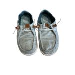 Hey Dude NEW  WENDY HEATHERED SLUB TROPICAL Women's Slip On Blue US Size 10 Photo 2