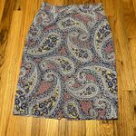 J.Crew  Paisley Pencil Skirt - Blue and Pink Photo 1