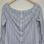 Free People Free People March To The Beat Top Medium Off the Shoulder Striped Bell Sleeves Photo 4