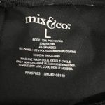 Mix & Co Ladies Faux Leather Stripe Leggings Black Size L Photo 3