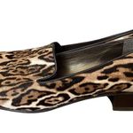Stuart Weitzman Pony Hair Leather Leopard Animal Print Loafers size 7.5 Photo 5
