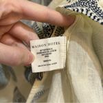 Maison Hotel Delphine Paisley Long Puff Sleeve Cotton Mini Dress Size Medium Photo 4