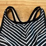 Kona Sol  Women's Black Striped Longline Twist Bikini Top - Size Small - NWT Photo 2