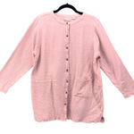 Joan Rivers  Womans Blouse Size L Pastel Pink Tunic Button Soft Cloud Lightweight Photo 0